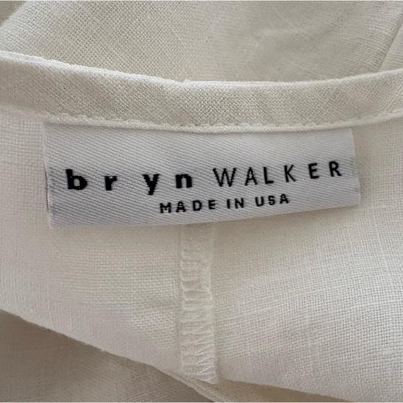 Bryn Walker Cream White Linen Midi Dress - Picture 7 of 10